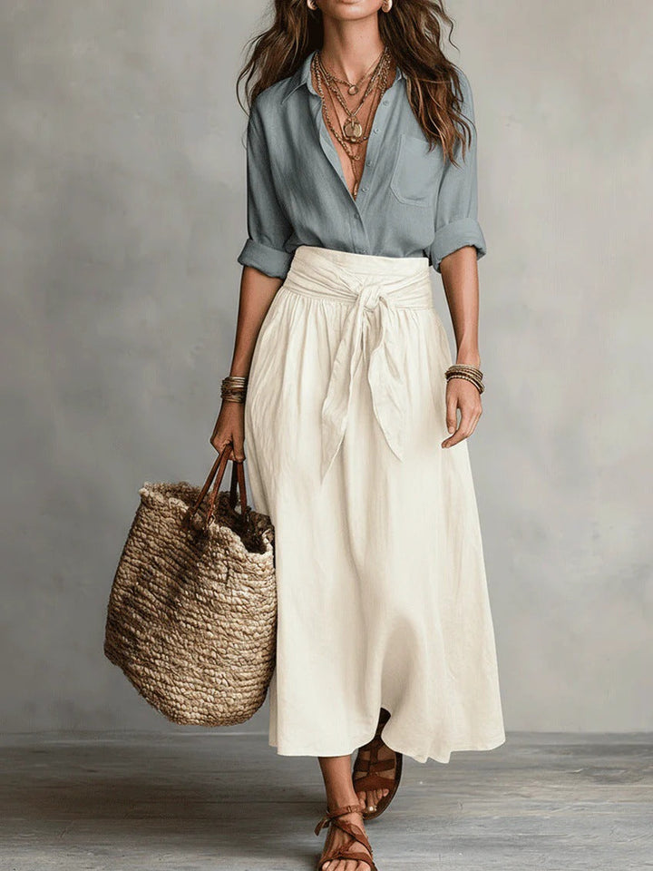 RIVER | Relaxed Two-Piece Midi Skirt Set