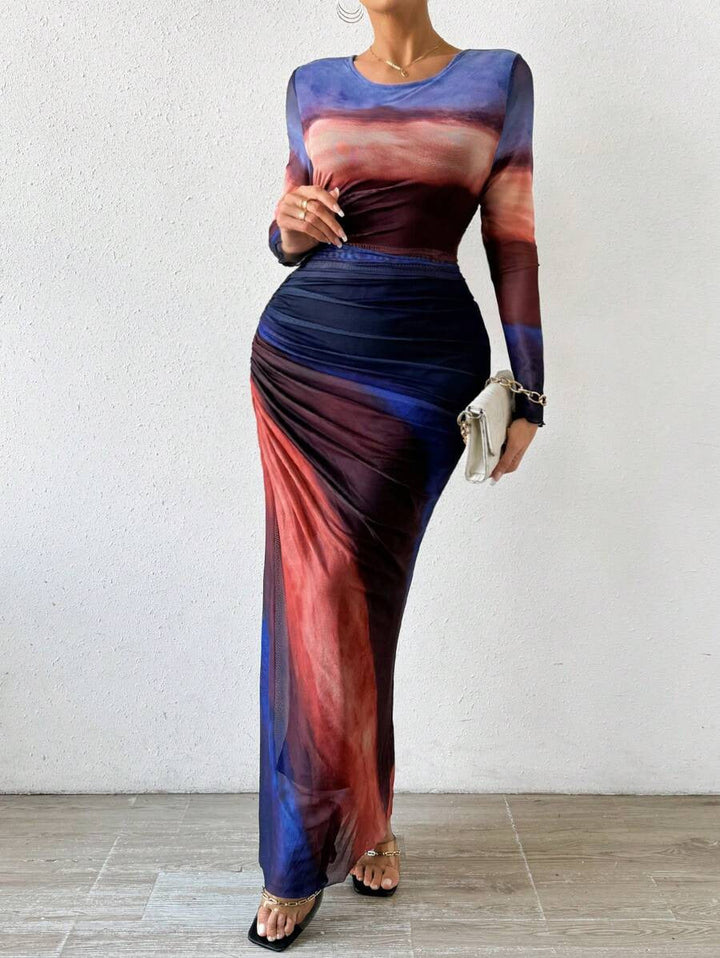 TORINA | Round Neck Bodycon Maxi Dress