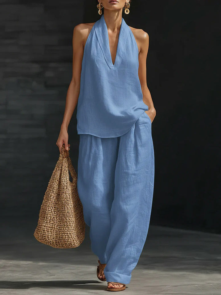 Zoe™ – Sleeveless Top and Wide Trousers