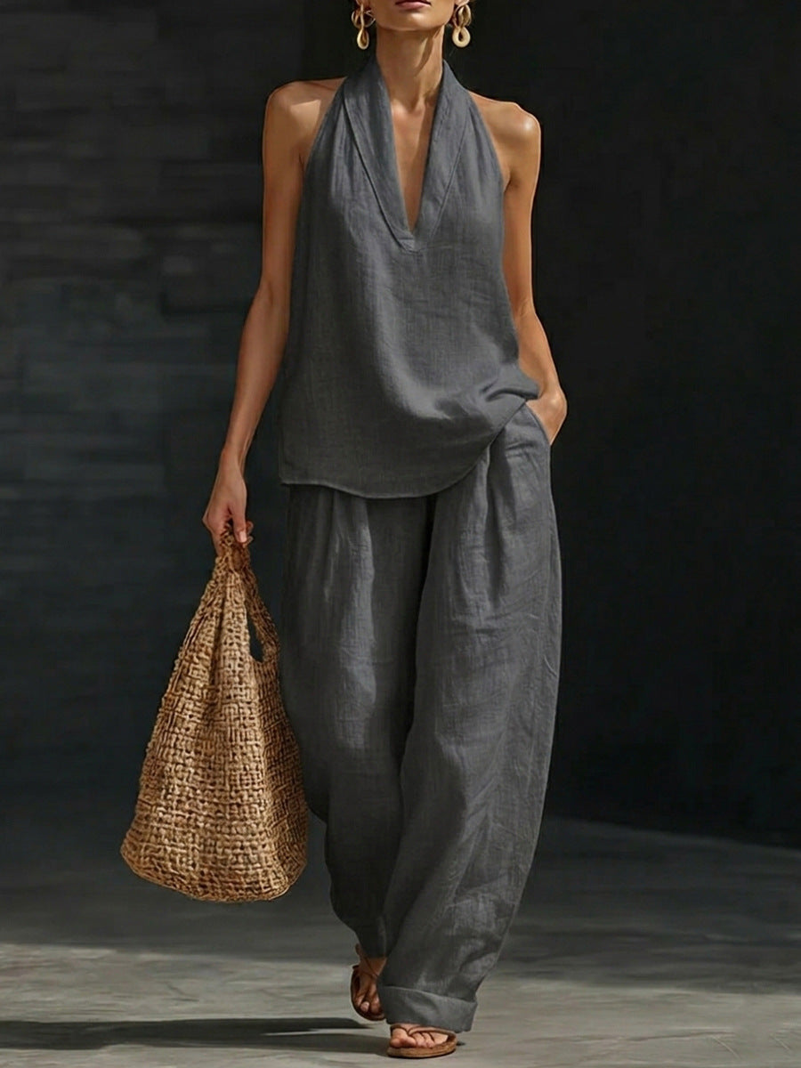 Zoe™ – Sleeveless Top and Wide Trousers