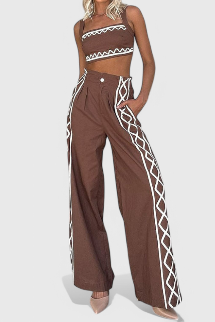 Mirella Asymmetrical Zigzag Pattern Ensemble