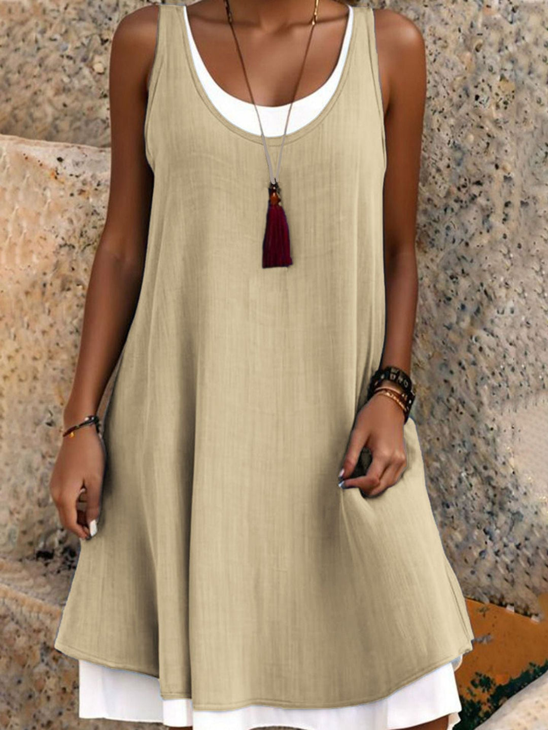 MARISSA | Layered Sleeveless Dress