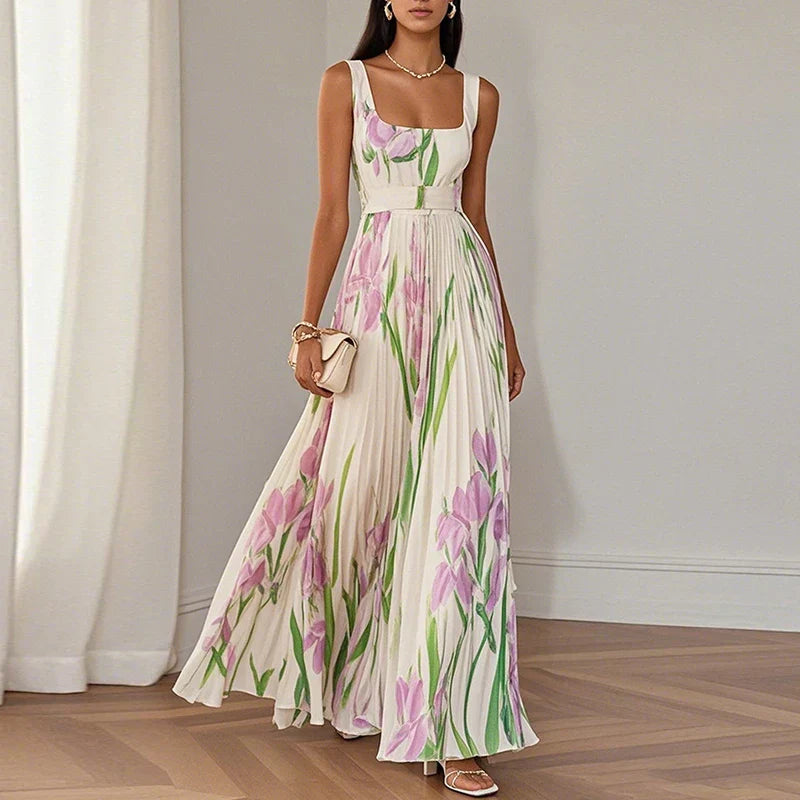 GIULIA | Floral Maxi A-Line Dress