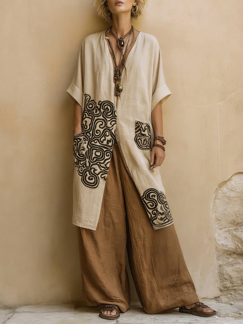 Valentina | Complete Bohemian Long Embroidered Outfit