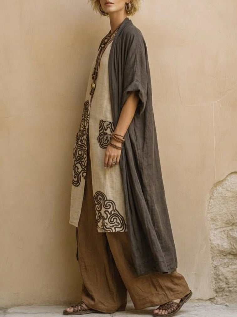 Valentina | Complete Bohemian Long Embroidered Outfit