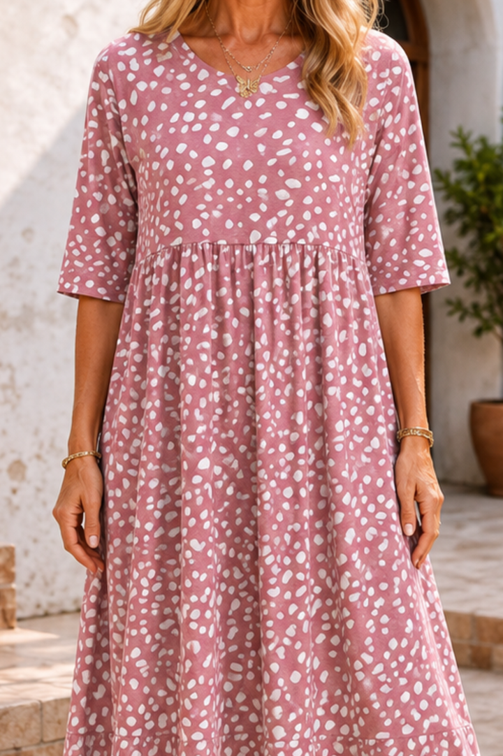 ROAN™ | Polka Midi Dress
