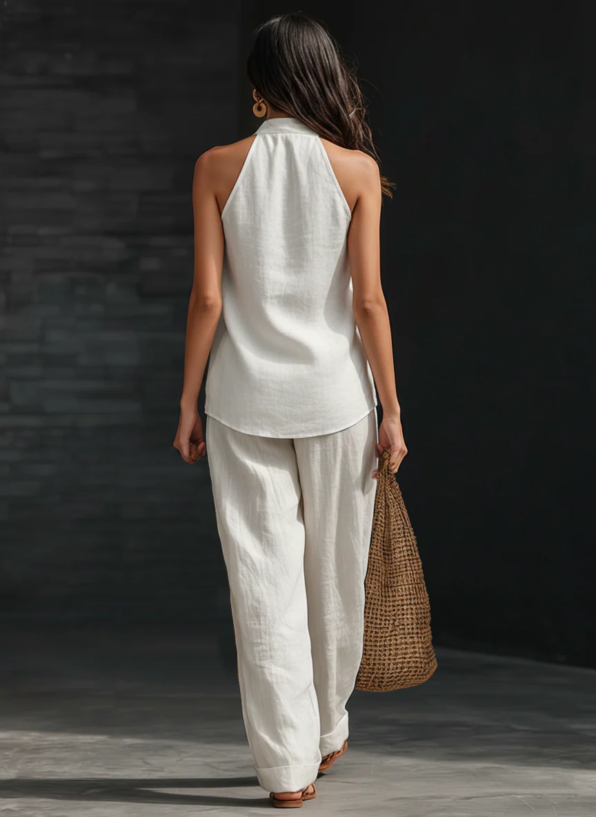 Zoe™ – Sleeveless Top and Wide Trousers