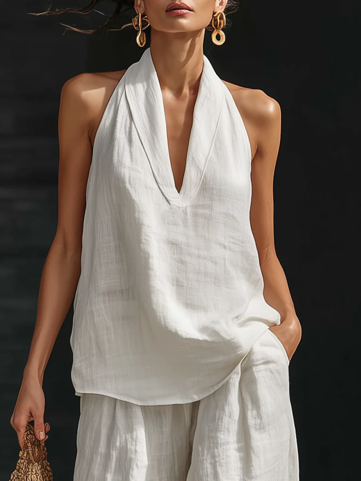Zoe™ – Sleeveless Top and Wide Trousers