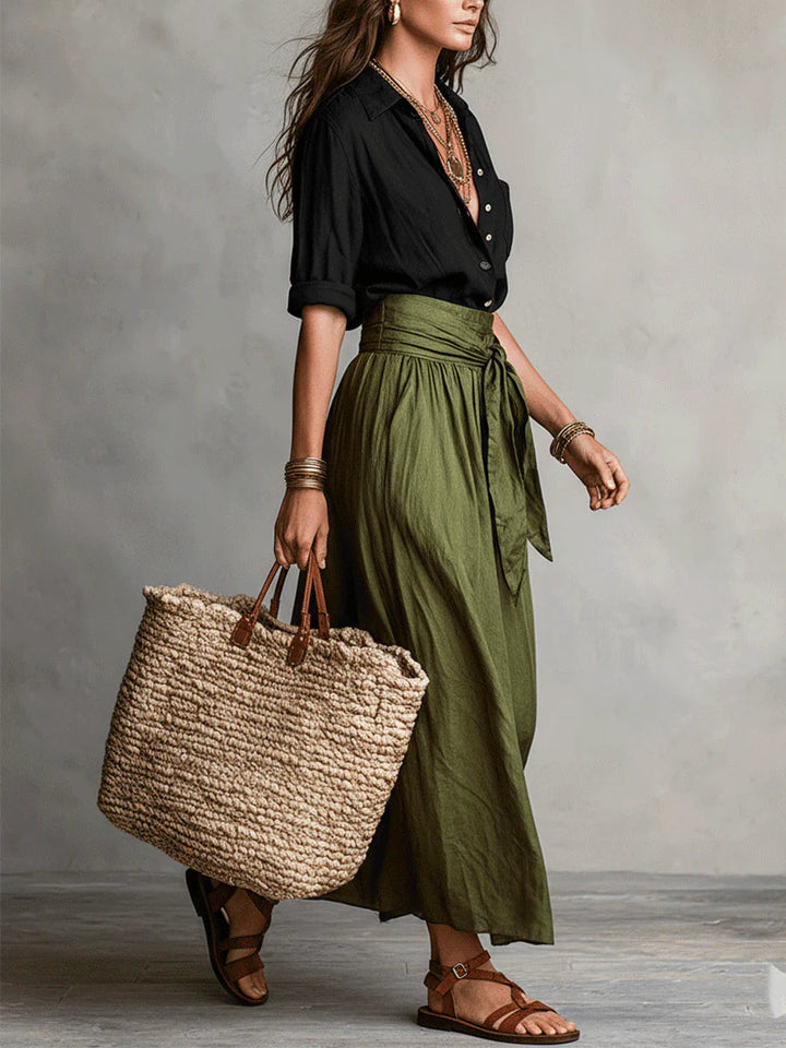 RIVER | Relaxed Two-Piece Midi Skirt Set