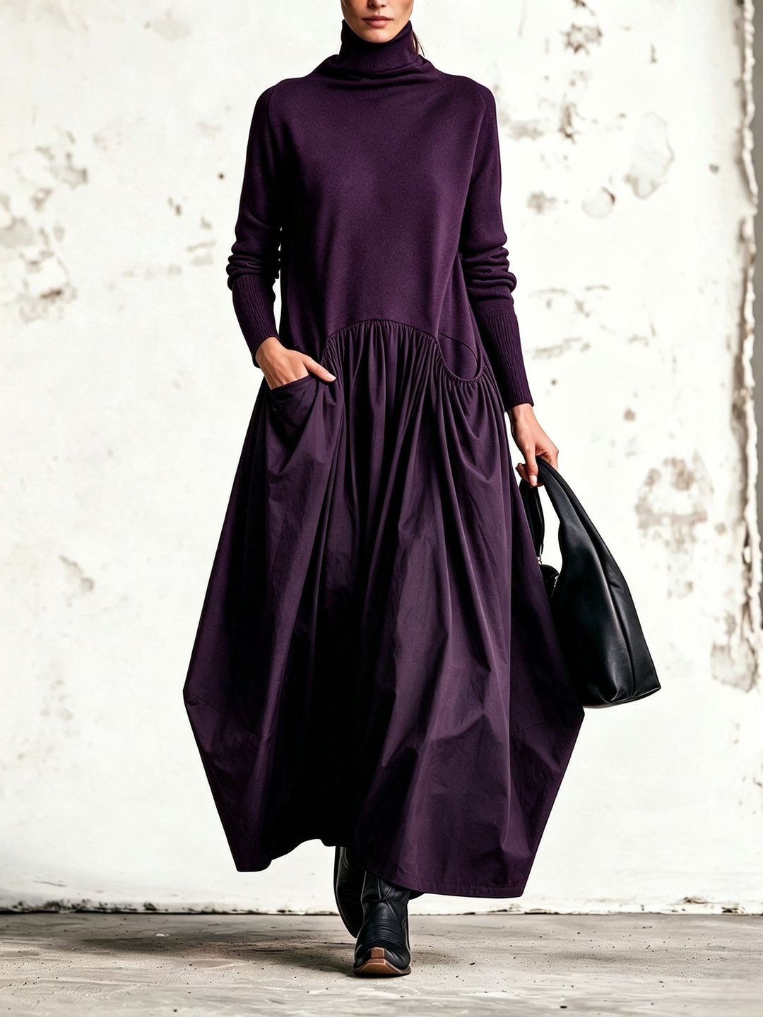 Odette | Oversized Dress with High Neck