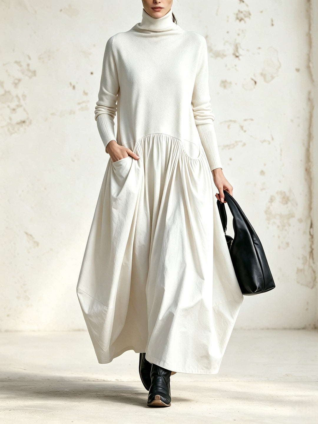 Odette | Oversized Dress with High Neck