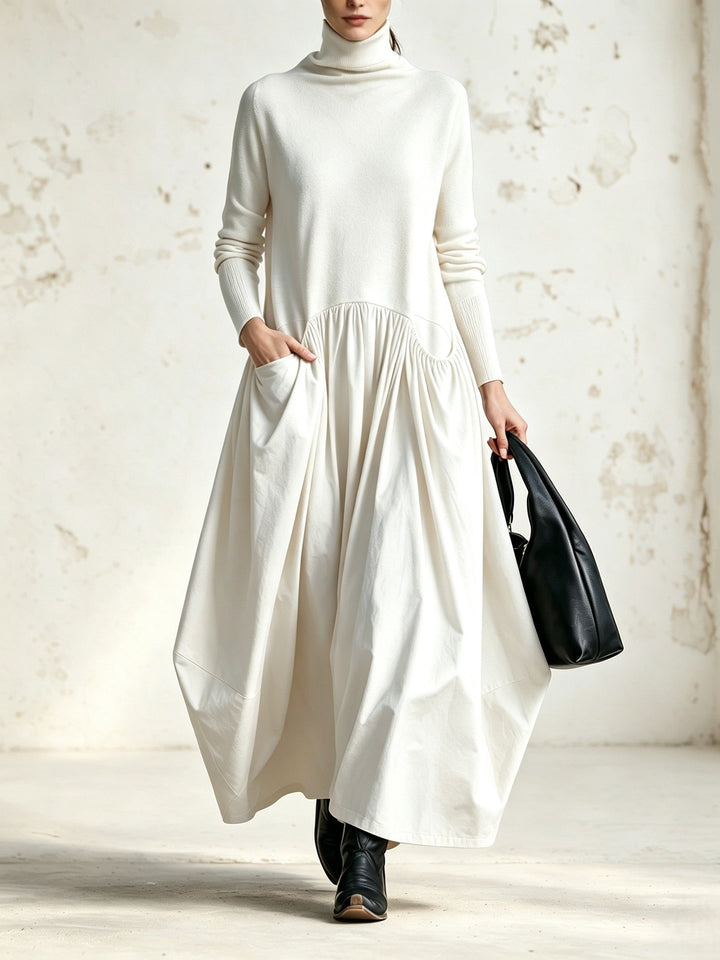 Odette | Oversized Dress with High Neck