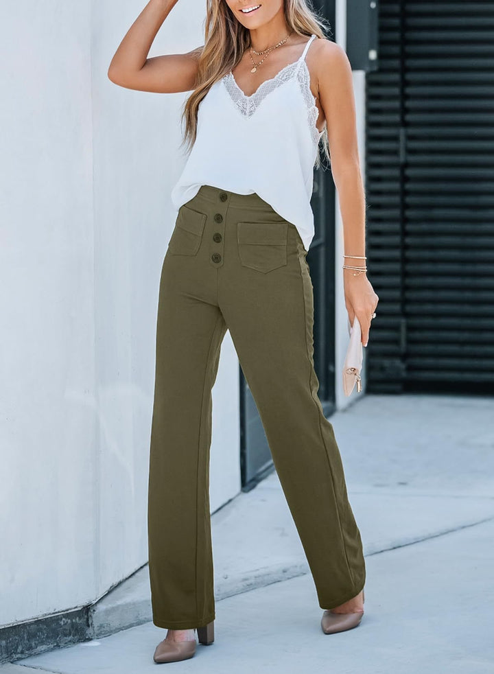 Camille | High Waist Stretch Trousers