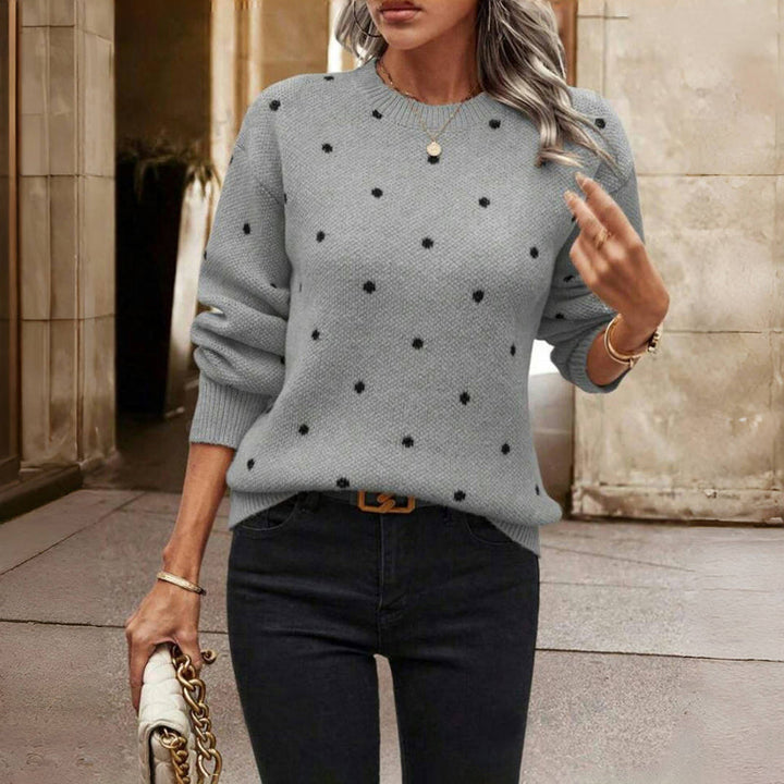 Nina | Knitted Polka Dot Sweater