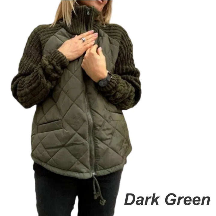 KATE | knitted patchwork puffer jacket