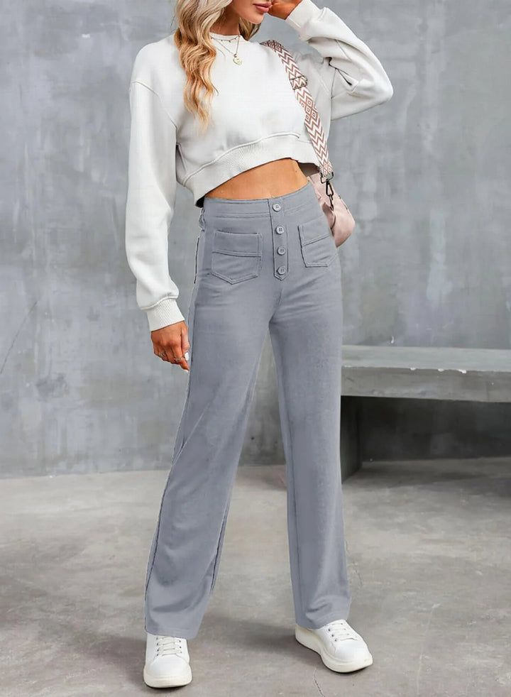 Camille | High Waist Stretch Trousers