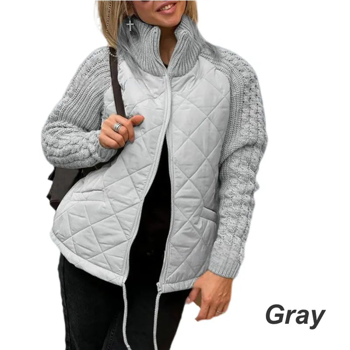 KATE | knitted patchwork puffer jacket