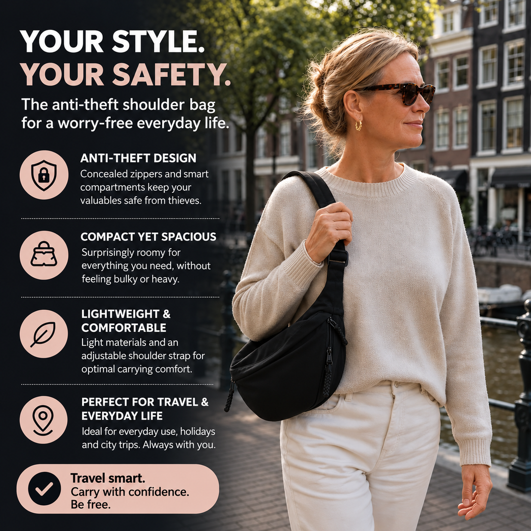 Mirelle | Anti-theft Half-Moon Crossbody Shoulder Bag