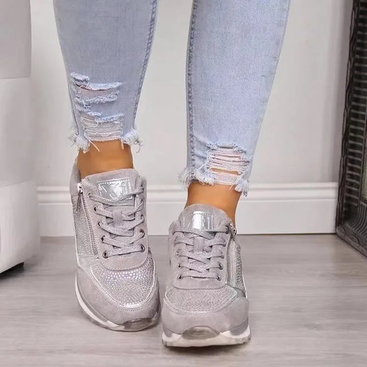 Eliza | Orthopaedic Wedge Trainers with Zip