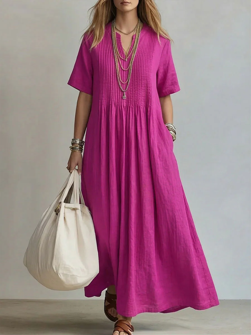 LIVIA | Pintuck Maxi Dress