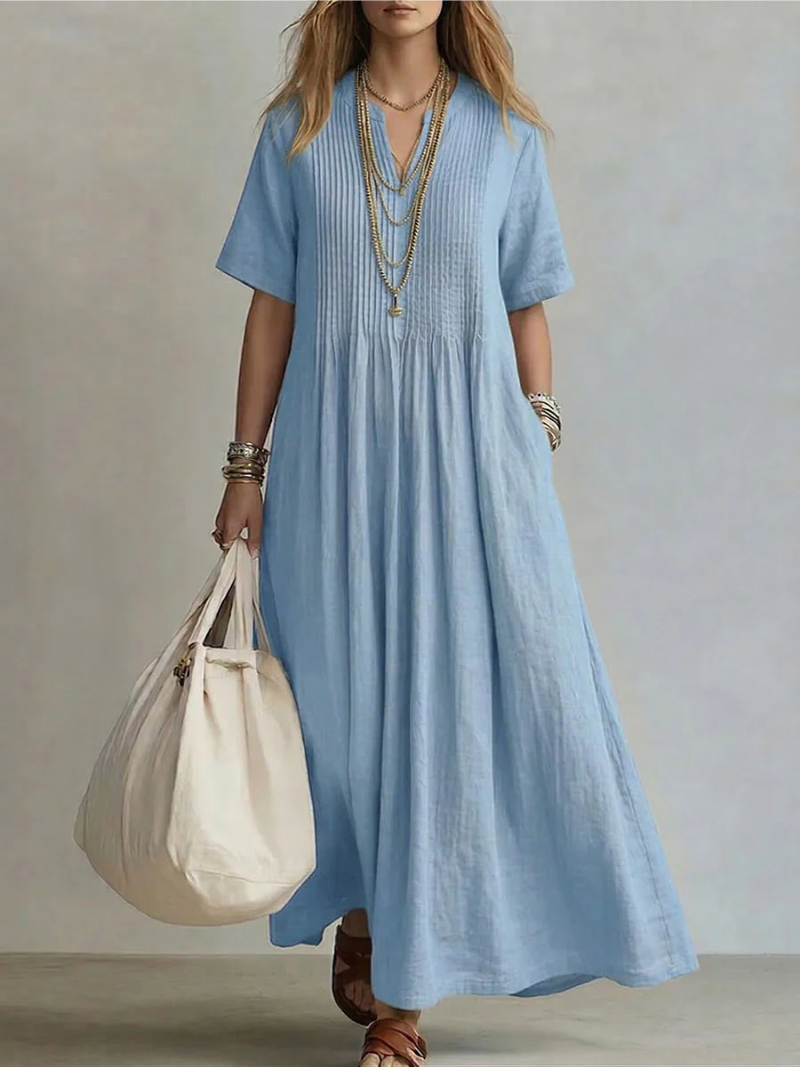 LIVIA | Pintuck Maxi Dress