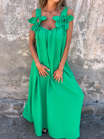 LUCIANA | Floral Strap Maxi Dress