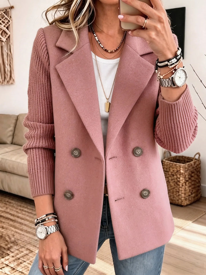 Naomi | Elegant blazer with knitted sleeves
