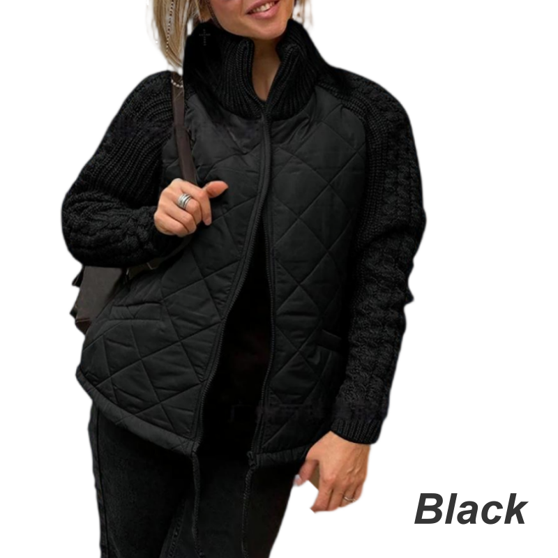 KATE | knitted patchwork puffer jacket