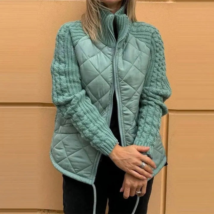 KATE | knitted patchwork puffer jacket