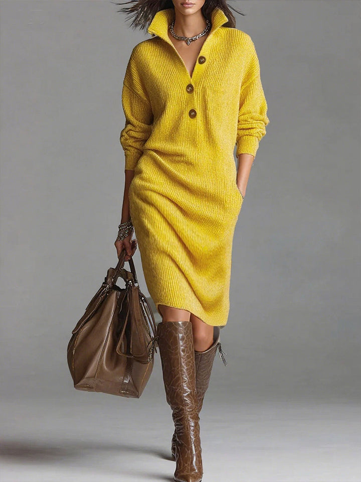 Britt | Chic Ribbed Midi Dress