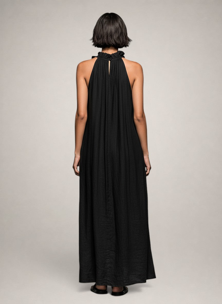 Helene | Sleeveless Maxi Dress with Ruffles