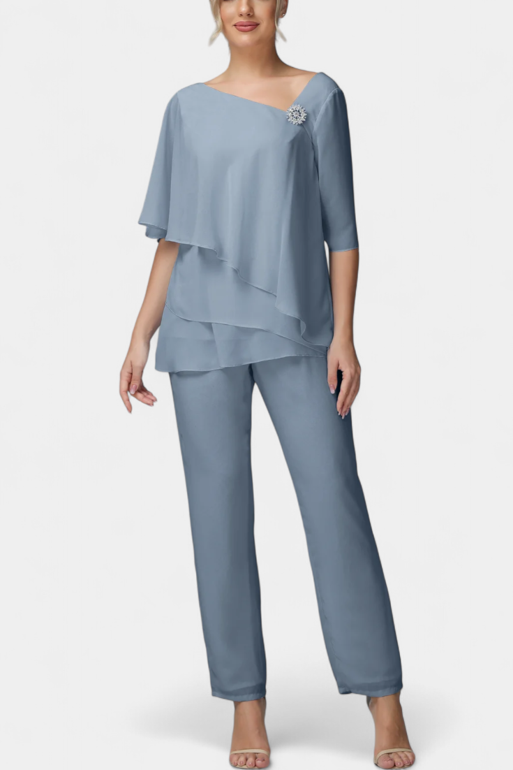 Dinah Sleeveless Top with High-Waisted Fluid Leg Pants Set