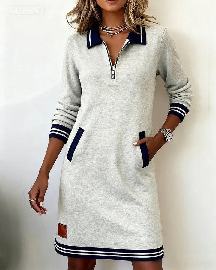 Harper | Zip Collar Comfort Dress