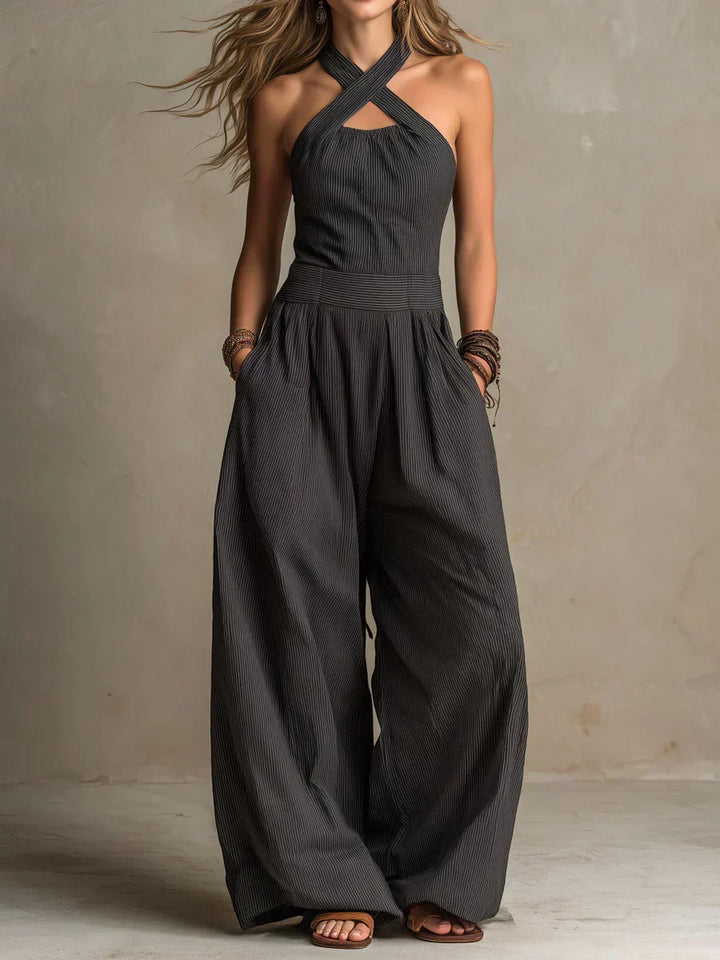 Clara | Crossover Neckline Jumpsuit