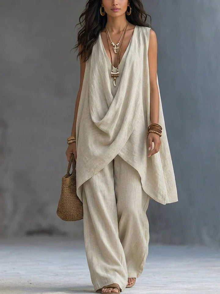 Geneva | Draped Suit with Wide Trousers