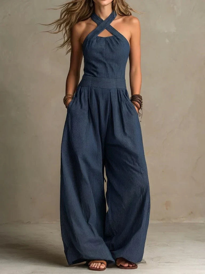 Clara | Crossover Neckline Jumpsuit
