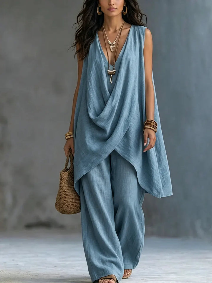 Geneva | Draped Suit with Wide Trousers