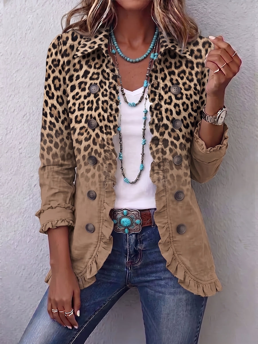 Donatella | Vintage Ombre Leopard Print Jacket