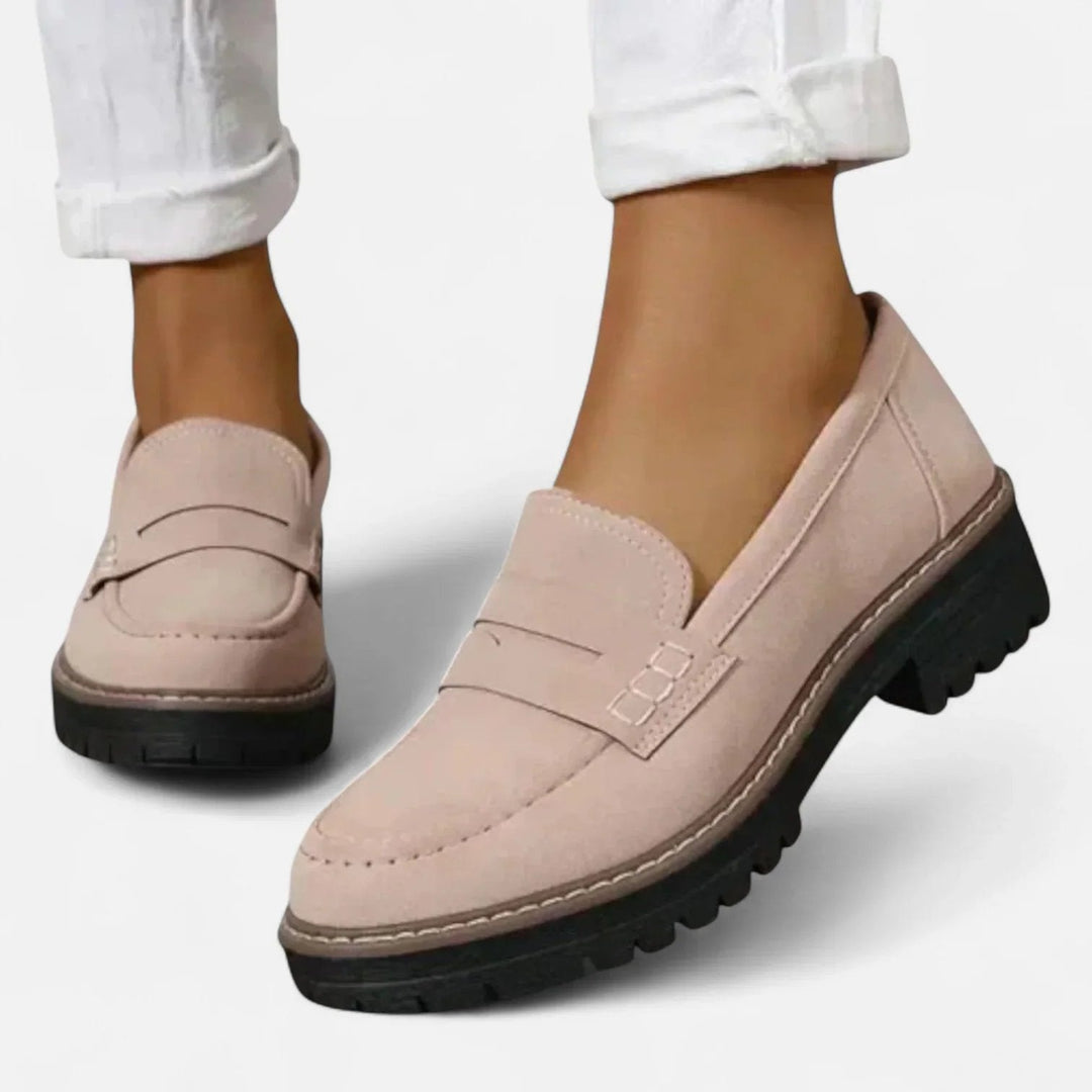 Emilia | Padded Chunky Platform Penny Loafers