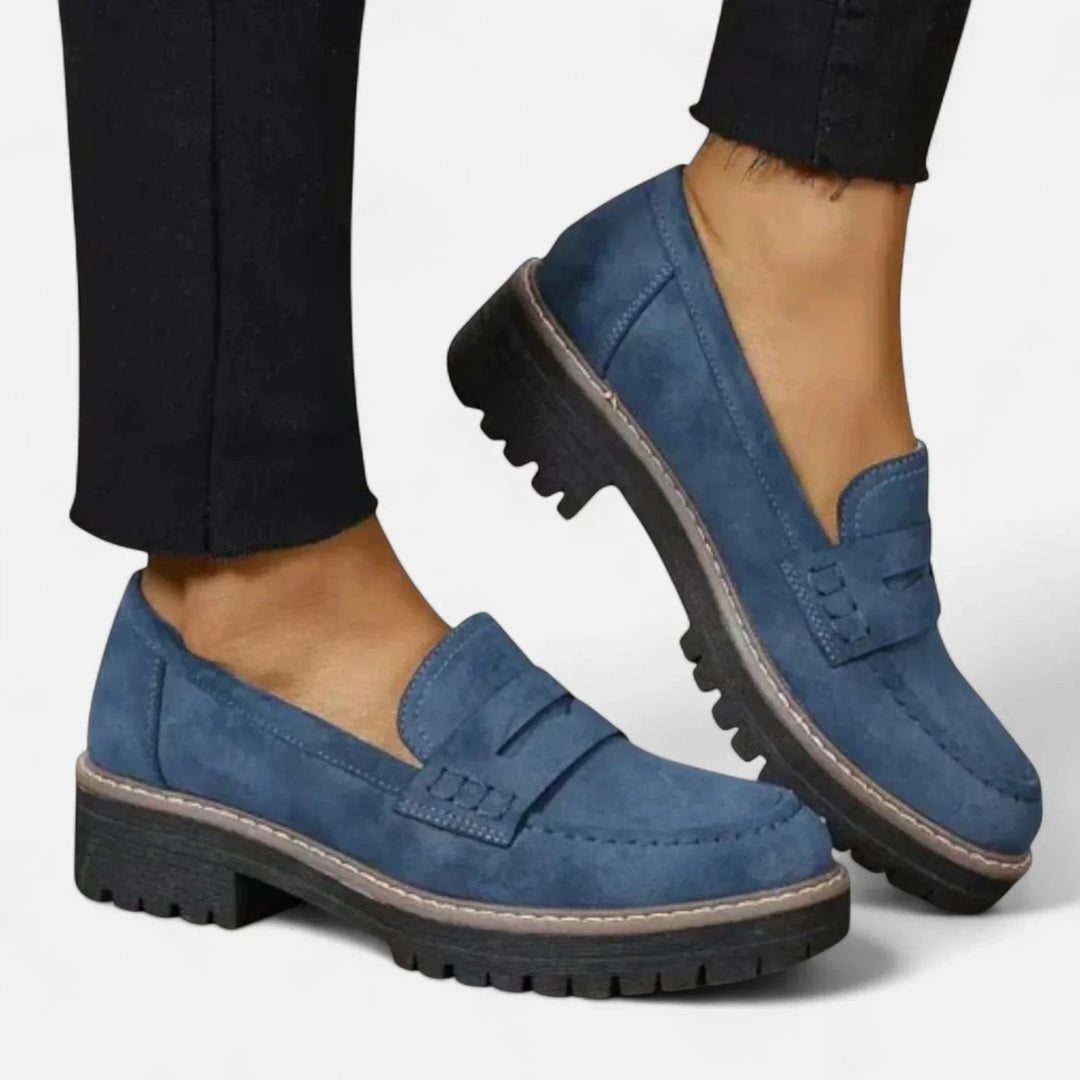 Emilia | Padded Chunky Platform Penny Loafers