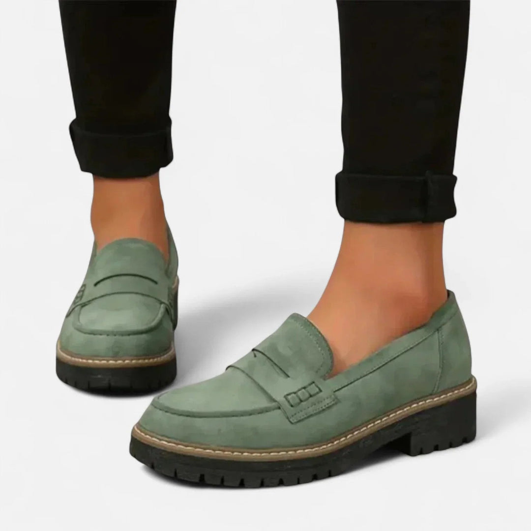 Emilia | Padded Chunky Platform Penny Loafers