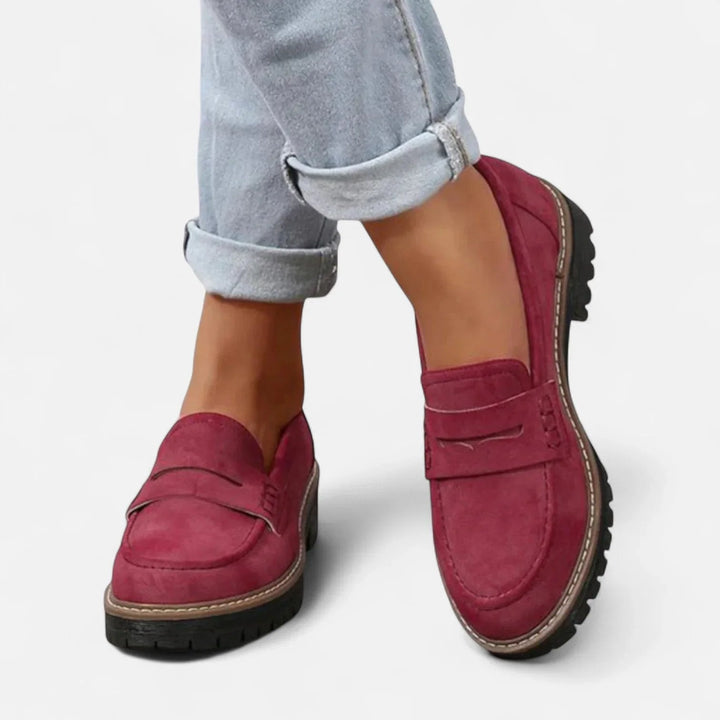 Emilia | Padded Chunky Platform Penny Loafers
